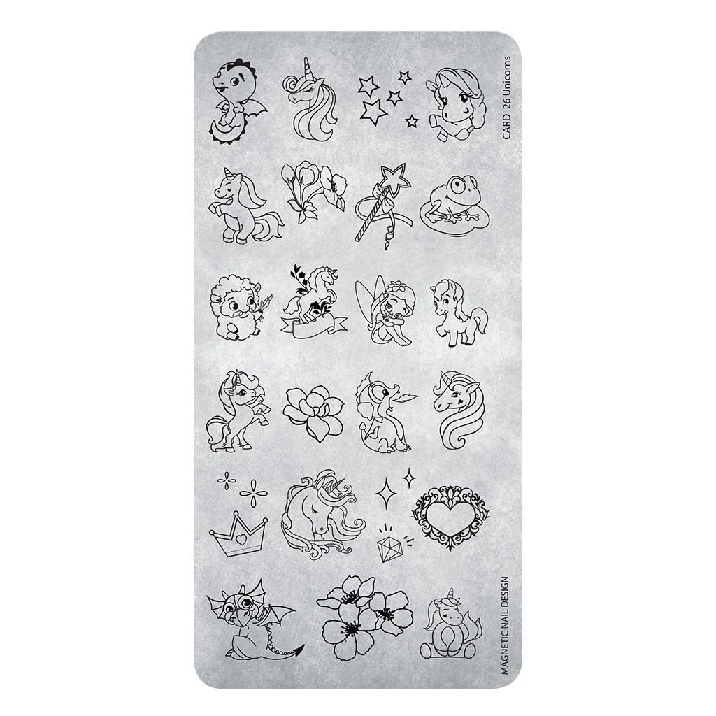 Stamping Plate 26 Unicorns